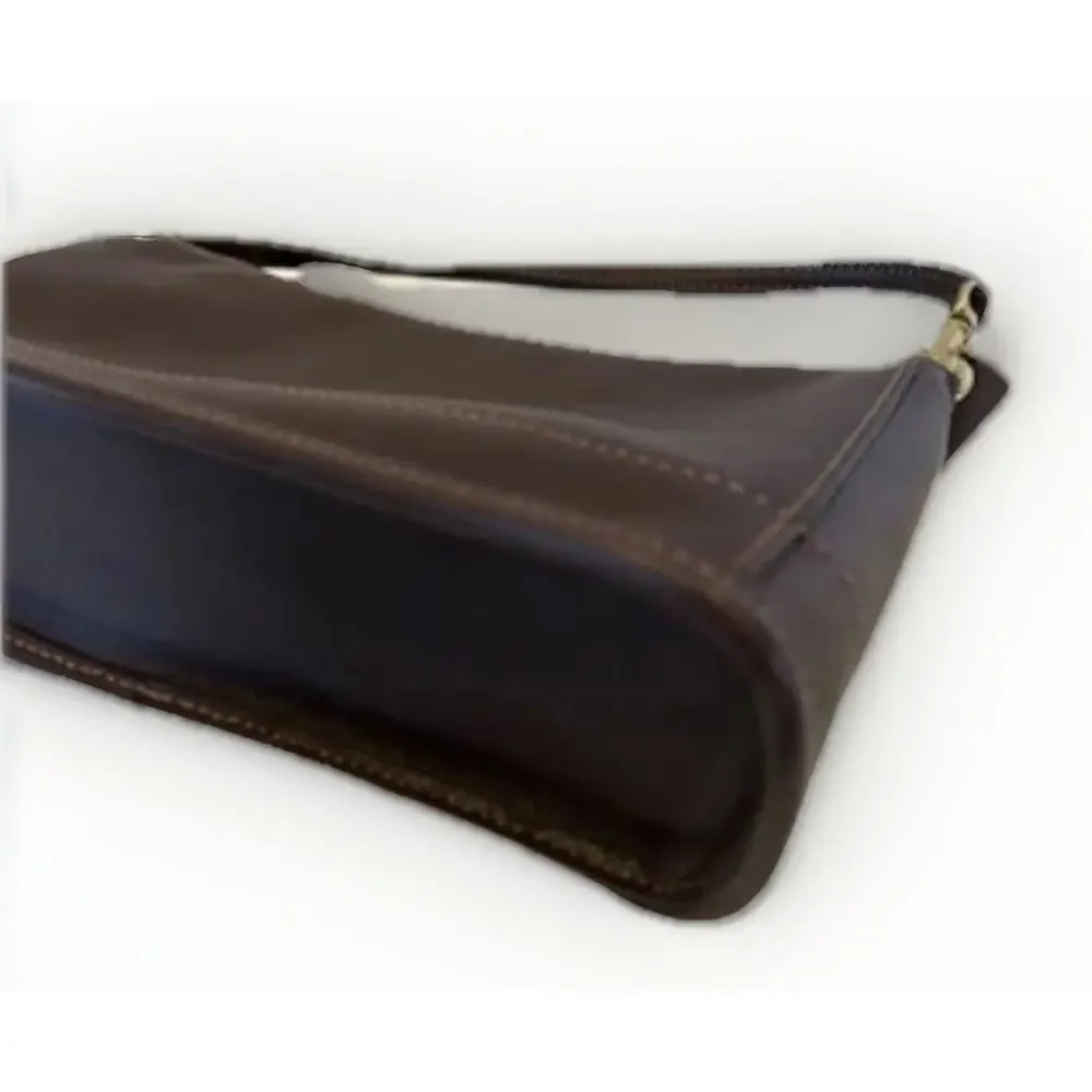 Coach 9311 Small Brown Leather Handbag Clutch with Strap NWT